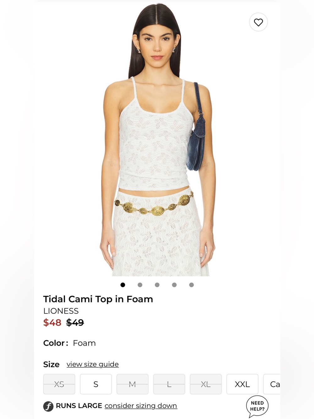 REVOLVE Lioness White Lace Butterfly Skirt Set - Tank Top + Flared Skirt SET - Picture 11 of 16